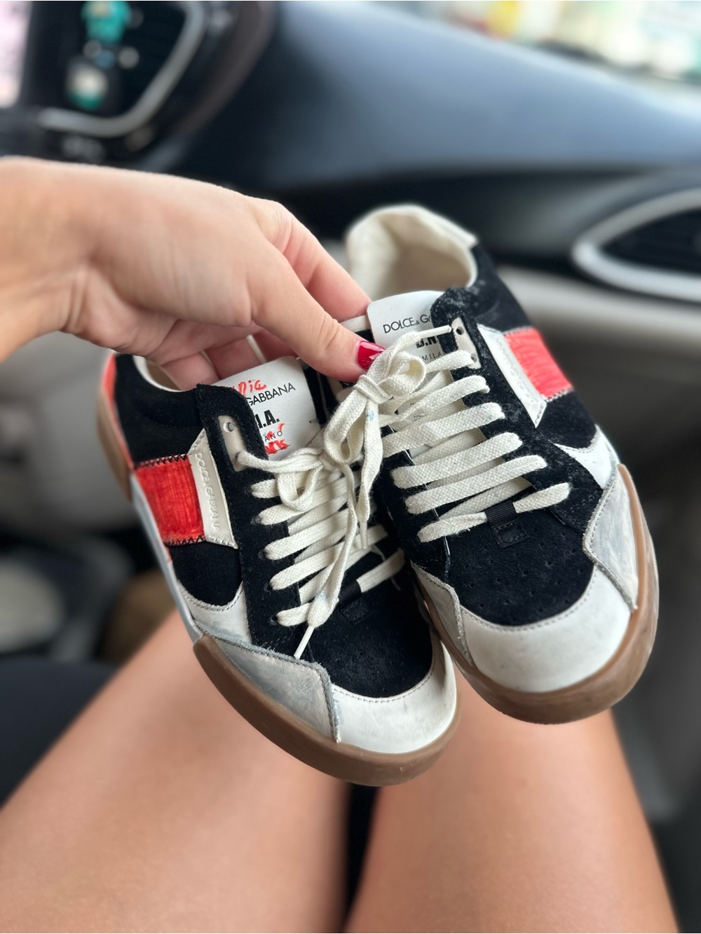 Dolce & Gabbana DNA Kids Shoes Leather 34 Size Authentic Sneakers